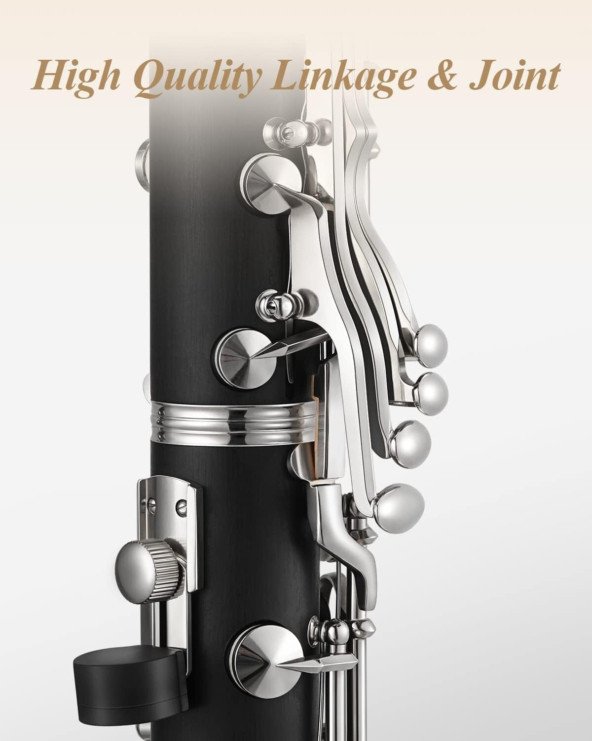 ECL-300 B Flat Clarinet Set for Beginners - Ebonite Body & Nickel-Plated Keys