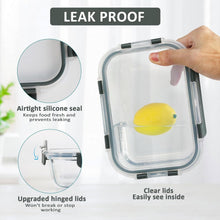 Load image into Gallery viewer, Durable 30 Oz Borosilicate Glass Containers - 8 Pack with Space-Saving Design