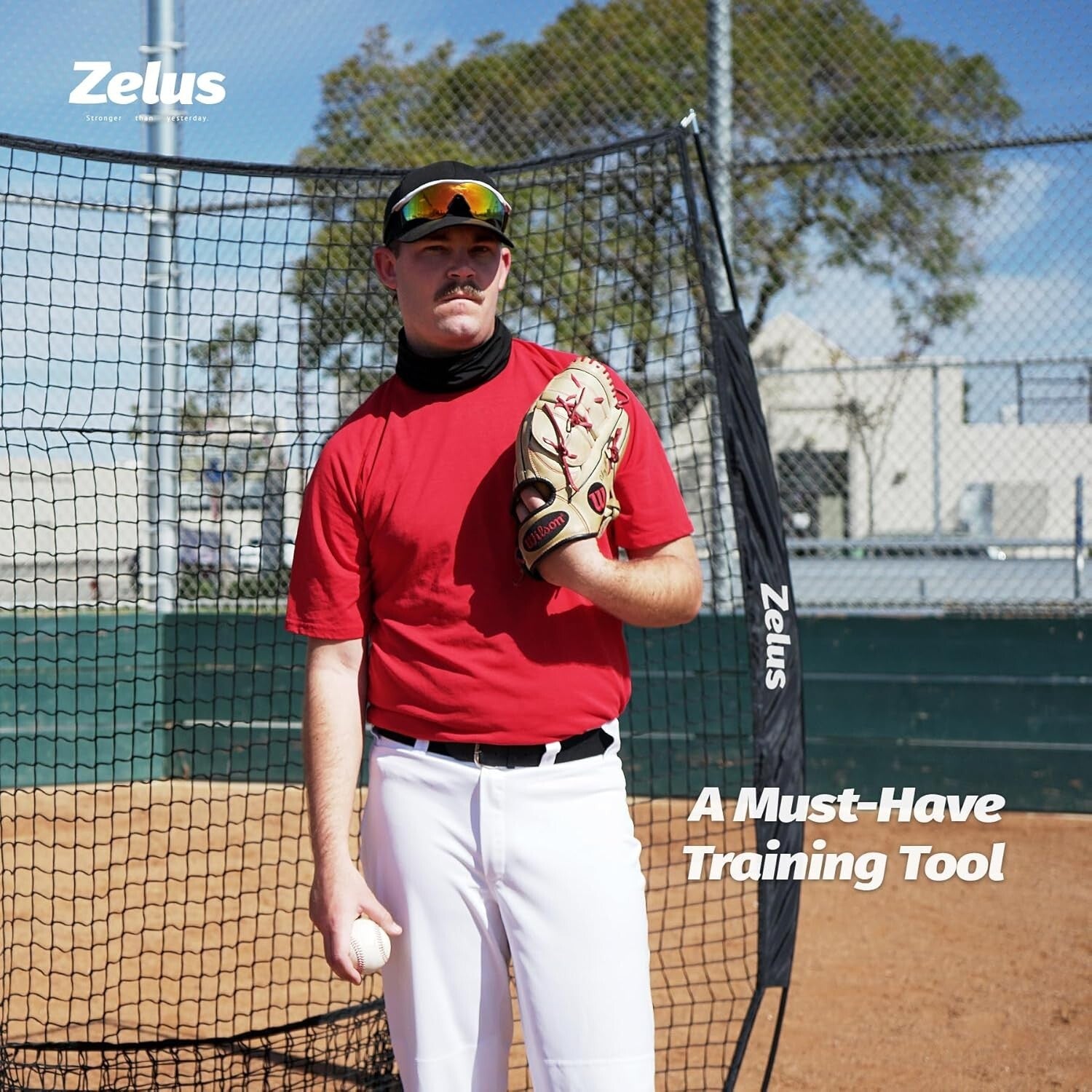 Complete 7x7 Baseball Practice Net Set with Ball Caddy & Target - Durable Design