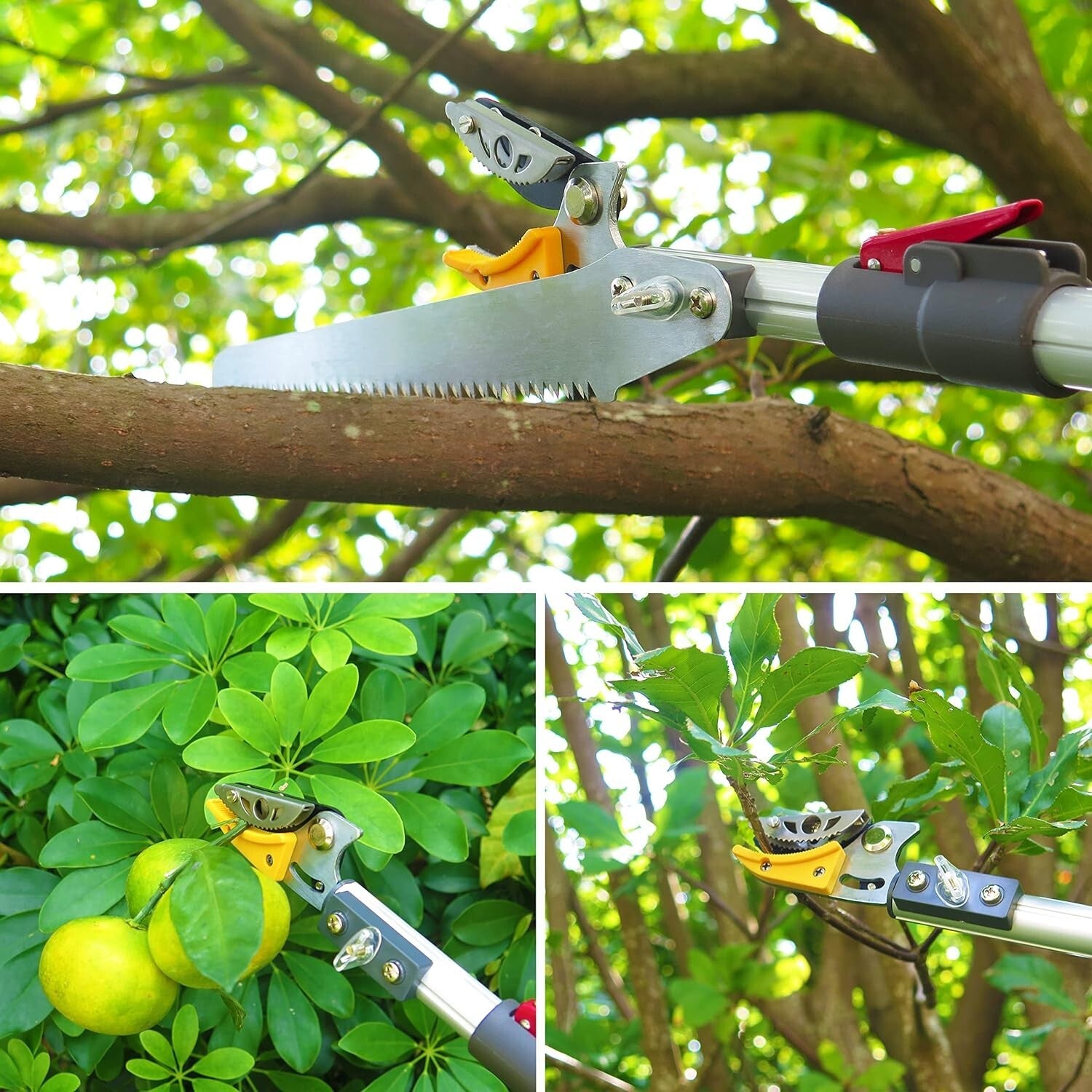 5.6-13 Foot Extendable Tree Pruner & Pole Saw - Manual Pruning Made Easy