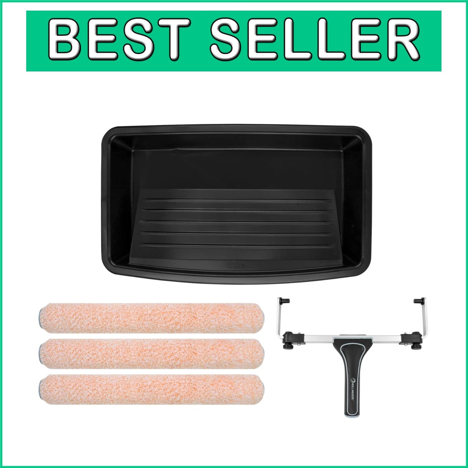 Adjustable 12-18" Paint Roller Set with Tray – Perfect for High Walls & Ceilings