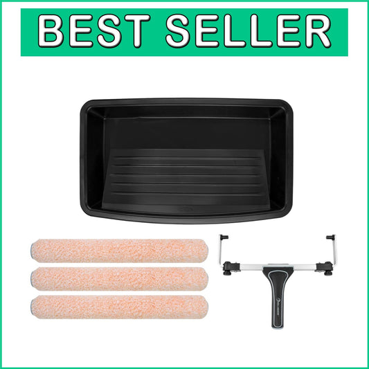 Adjustable 12-18" Paint Roller Set with Tray – Perfect for High Walls & Ceilings