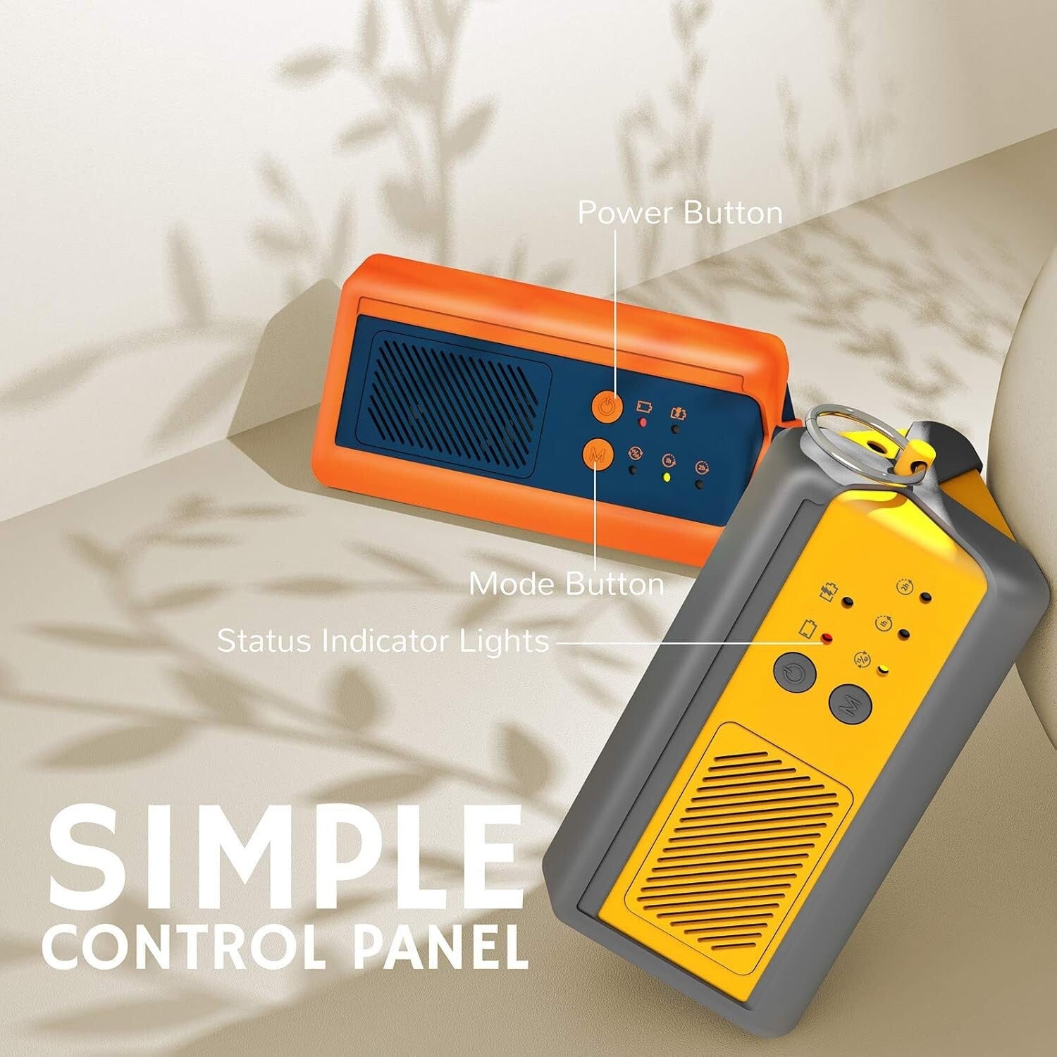 1,000mg/h Portable Ozone Generator - Yellow Odor Eliminator for Small Spaces