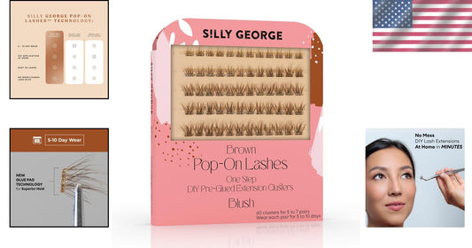 Effortless 5-10 Day Wear Brown Pop-On Lash Clusters - 60 Count, Cruelty-Free