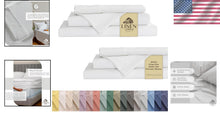Load image into Gallery viewer, Luxurious 100% Cotton Percale King Size Sheet Set - 8 Pieces, Deep Pocket Design
