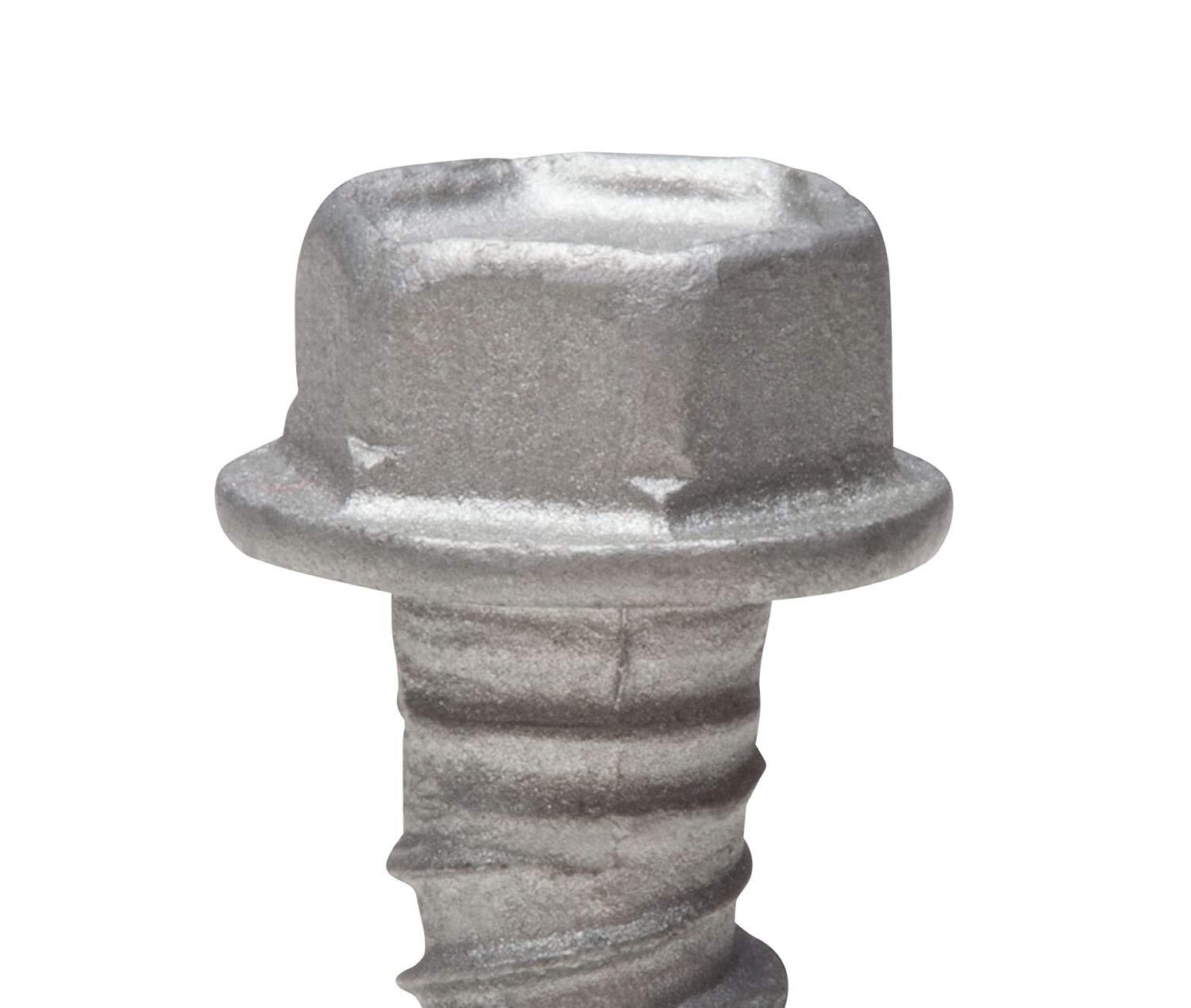 1/4" x 2-1/4" 410 Stainless Steel Hex Concrete Screws with Drill Bit - 50 Pack