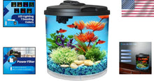 Load image into Gallery viewer, Compact 2-Gallon LED Fish Tank with Power Filter - Ideal for Betta &amp; Guppies