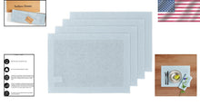 Load image into Gallery viewer, Chic Handmade Linen Placemats - 14x19 Inch Ice Water Color, Easy Care Set of 4