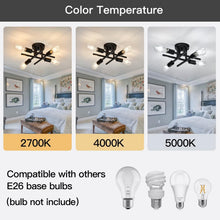 Load image into Gallery viewer, 2-Pack Modern Dimmable 4-Light Semi Flush Mount Ceiling Fixture in Matte Black