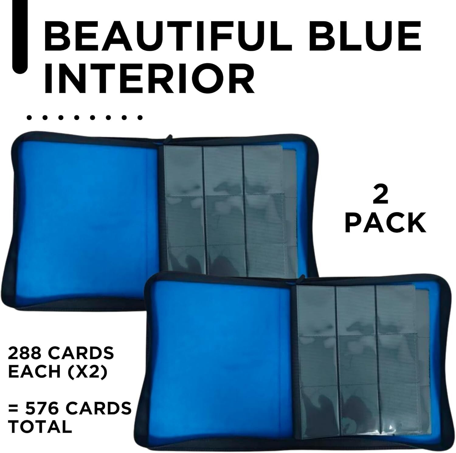 Easy Flip Dual-Sided Top Loader Binder for Non-Graded Cards - 288 Cards Capacity