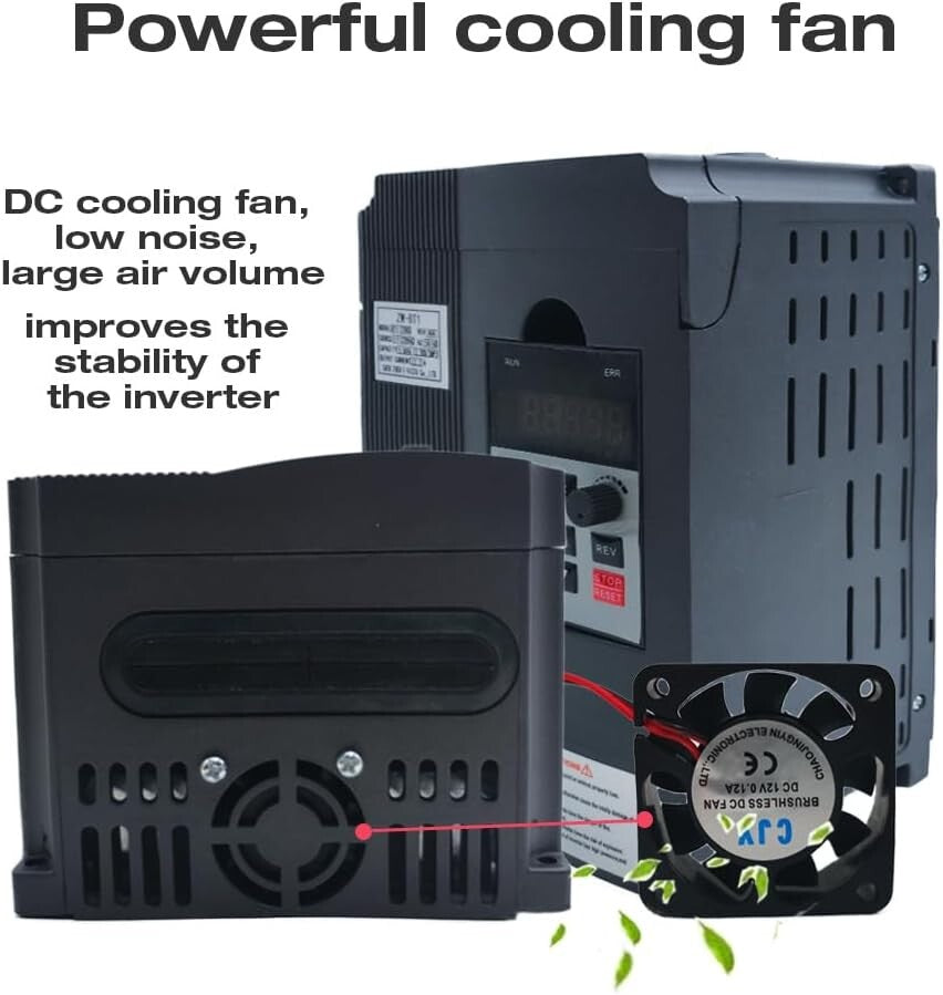 10A 2.2KW VFD Inverter for CNC & Spindle Speed Control, 220V 3 Phase Output