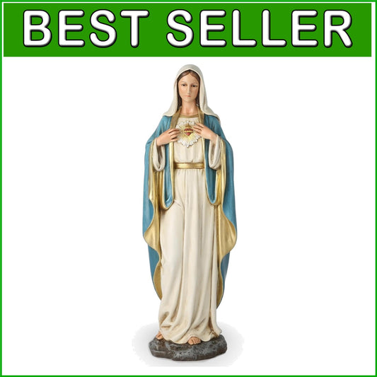Stylish 16.5" Renaissance Mary Statue - Artistic Stone Resin for Faithful Spaces