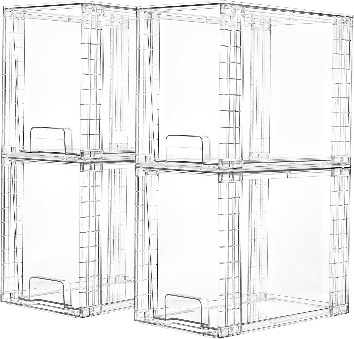 Multi-Purpose Clear Plastic Storage Drawers - Ideal for Cabinets & Vanities