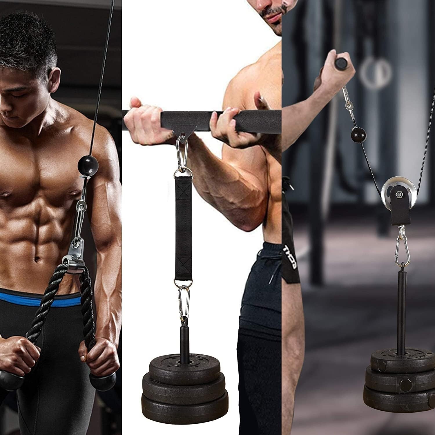Versatile LAT Pulley System for Home Gym - Compact Strength Training Equipment