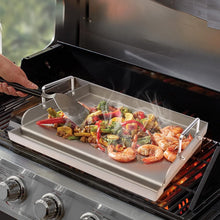 Load image into Gallery viewer, Durable Cast Iron Griddle for Gas Grill - 25" x 16" for Perfect Outdoor BBQs