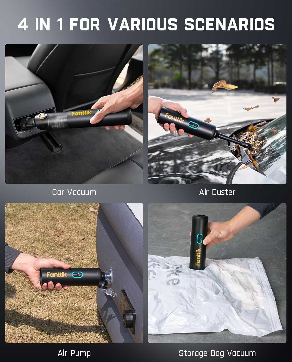 High-Power Cordless Vacuum - 19000Pa Suction for Ultimate Cleanliness Anywhere