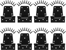 Load image into Gallery viewer, Smooth Operating 3.5 Inch Gate Hinges with Offset Holes - 8 Pack Black Finish