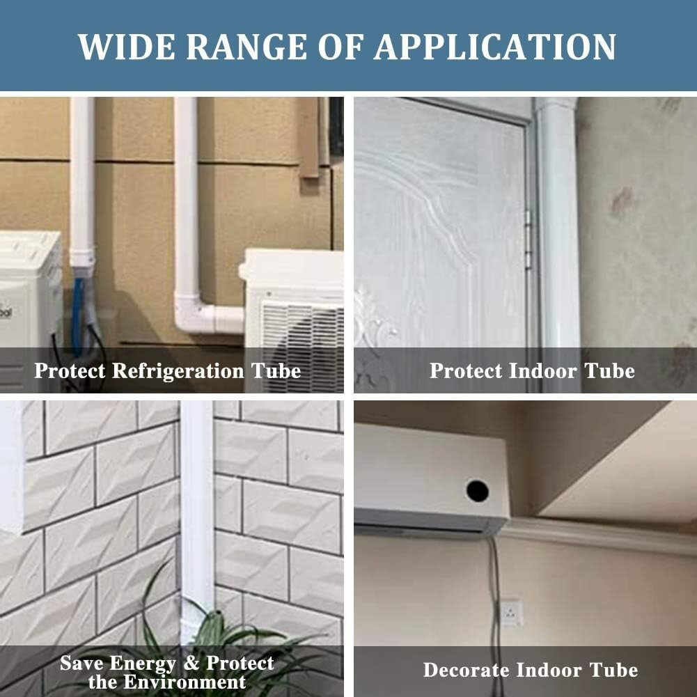 Durable 16.5Ft Mini Split Line Set Cover - Easy Install & Weather-Resistant