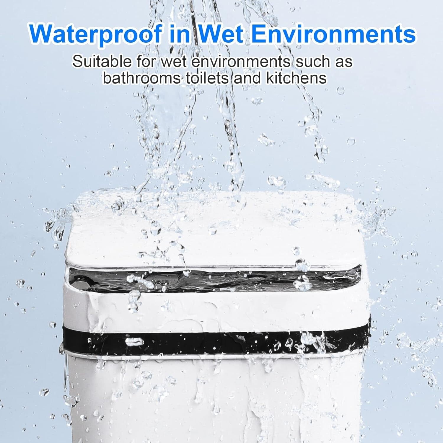 Sleek Touchless Trash Can 2.2 Gallon - Quiet, Leakproof & Stylish 3 Pack