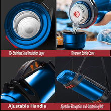 Load image into Gallery viewer, Portable 86oz Insulated Thermos with Adjustable Strap - Perfect for Hiking