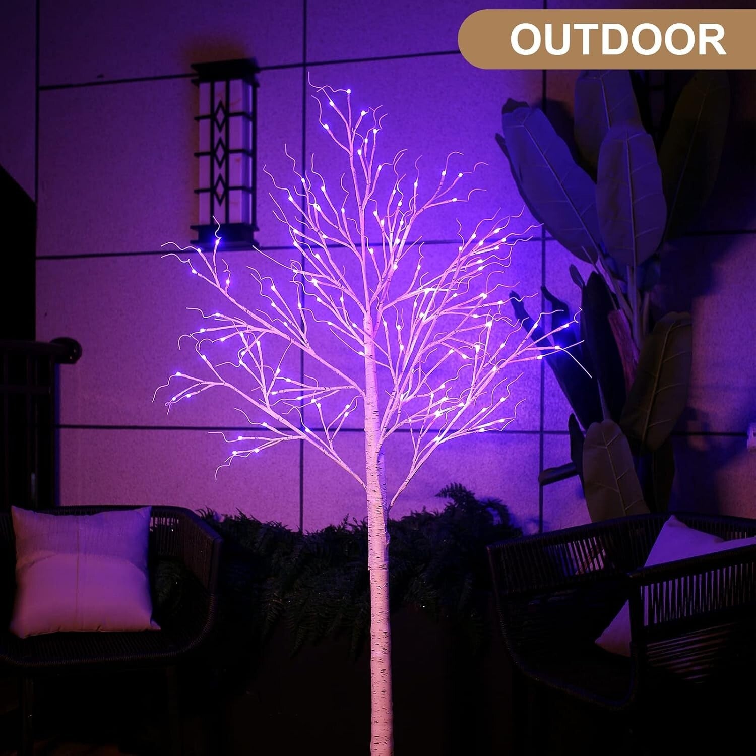 Enchanting 6FT LED Birch Tree with 120 Light Sources - Perfect for Holidays