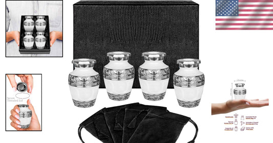 Brass Keepsake Urns with Silver Lining - Perfect for Honoring Your Loved Ones