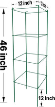 Load image into Gallery viewer, 6-Pack 46-Inch Heavy-Duty Tomato Cages with Twist Ties for Climbing Plants