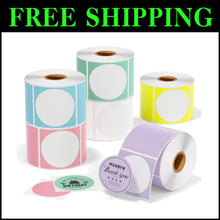 Load image into Gallery viewer, Multi-Purpose 2" Circle Color Thermal Sticker Labels - 4500 Self-Adhesive Rolls