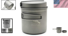 Load image into Gallery viewer, Ultralight Titanium 1100ml Pot &amp; 9oz Pan - Versatile Cooking &amp; Easy Storage