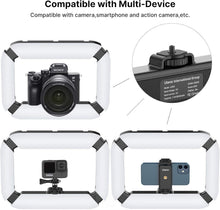 Load image into Gallery viewer, Portable Cell Phone Stabilizer with High-CRI Ring Light for Vlogging &amp; Streaming