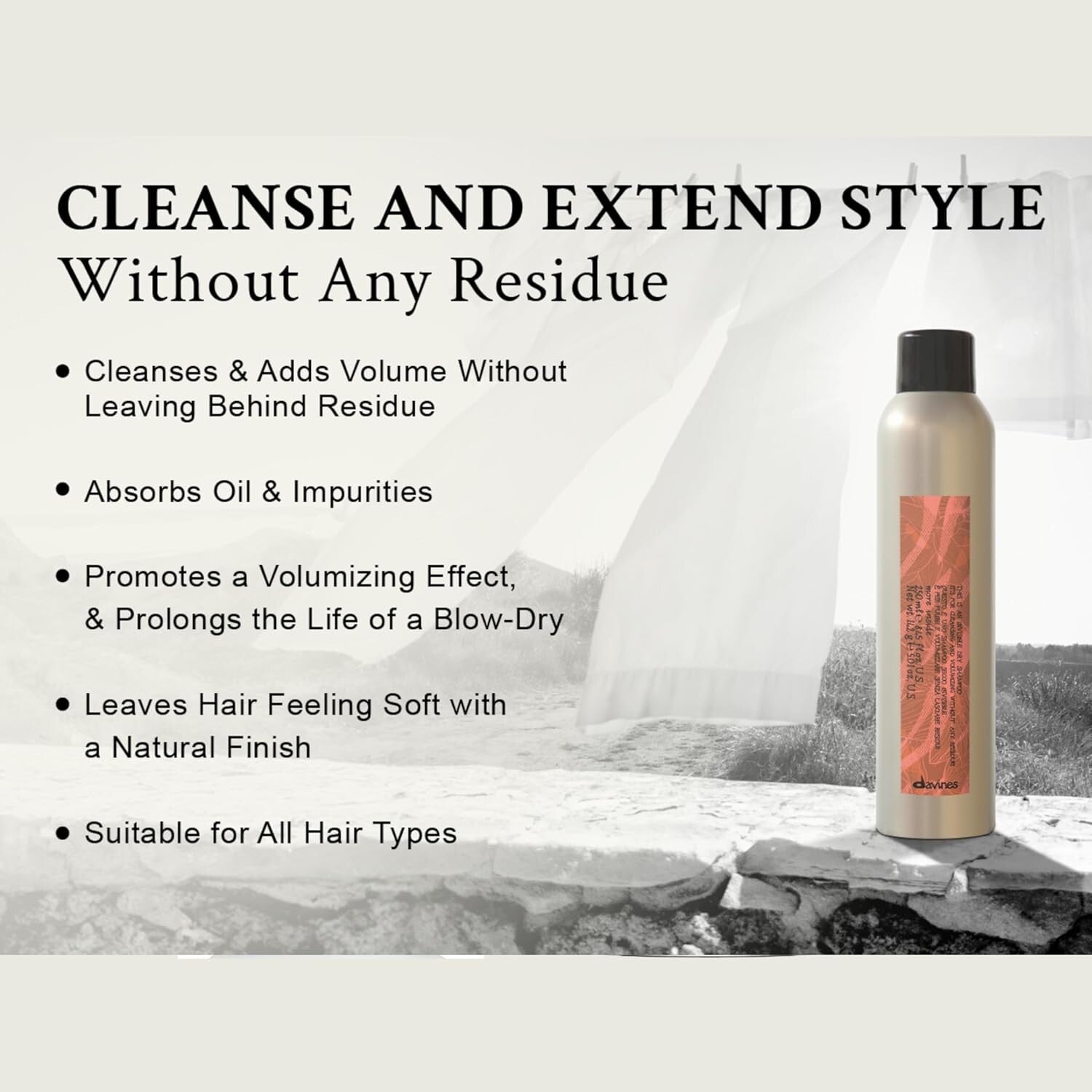 Compact Vanilla and Grapefruit Dry Shampoo - Instant Clean Hair in Minutes