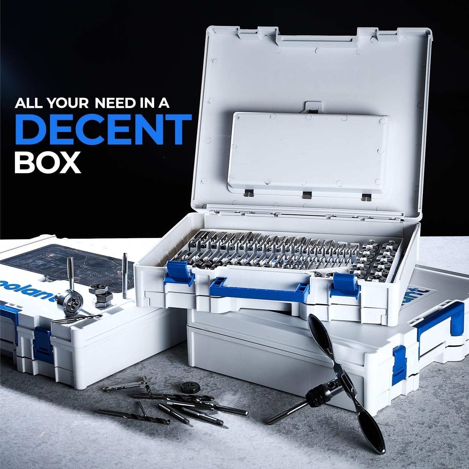 127-Piece SAE/Metric Tap and Die Set with Drill Bits for Effortless Threading