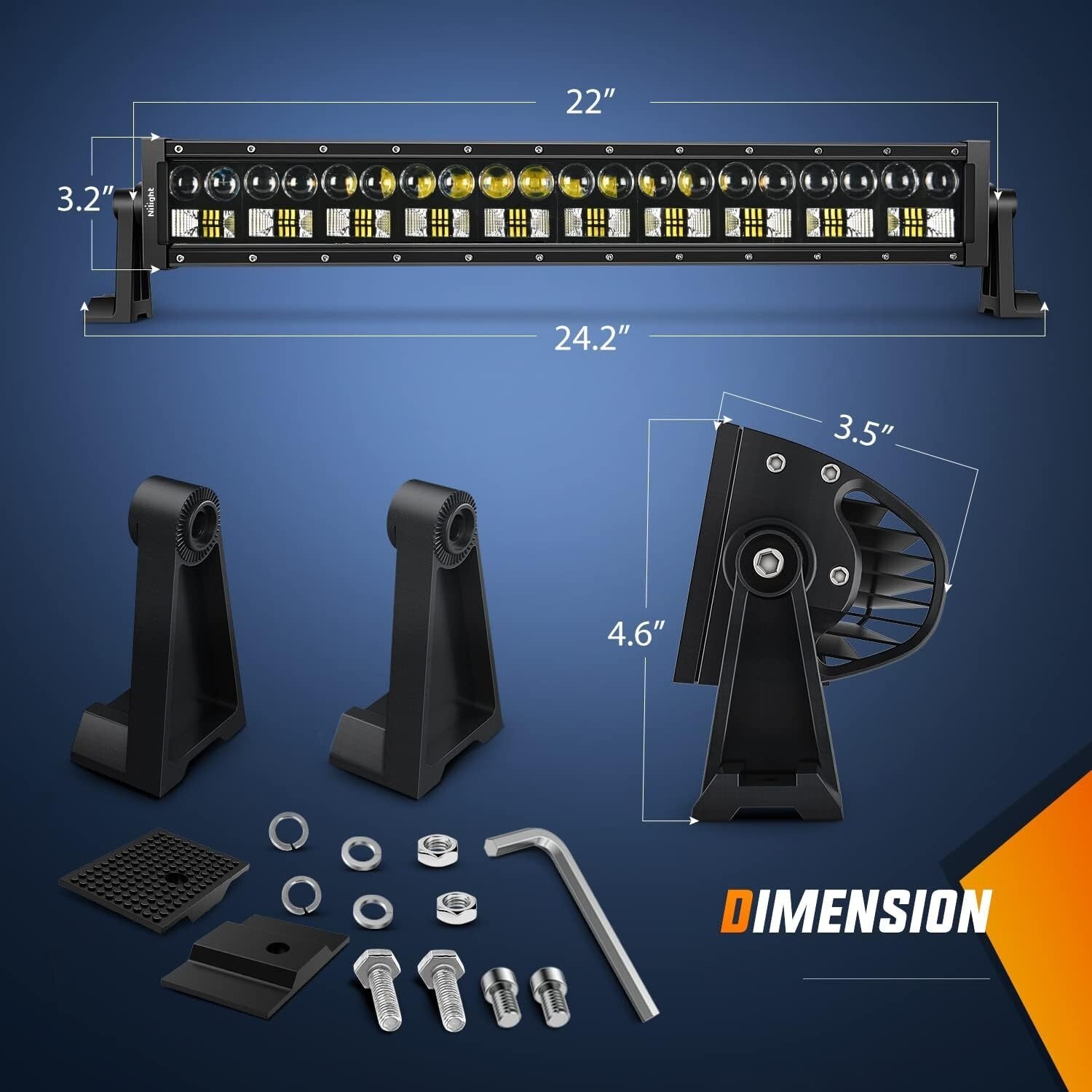 Versatile 22-Inch 150W LED Light Bar with Smooth Finish and Easy Installation