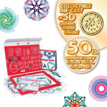 Load image into Gallery viewer, Deluxe 50th Anniversary Kids Art Set – Complete Spirograph Kit with Case &amp; Guide