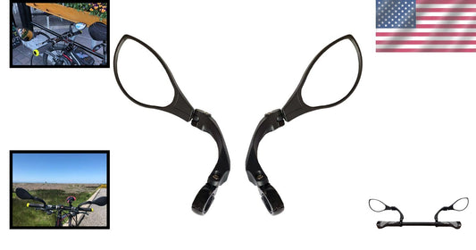 Premium Rearview Bike Mirror - Convex, Lightweight, Easy Install with 5mm Key