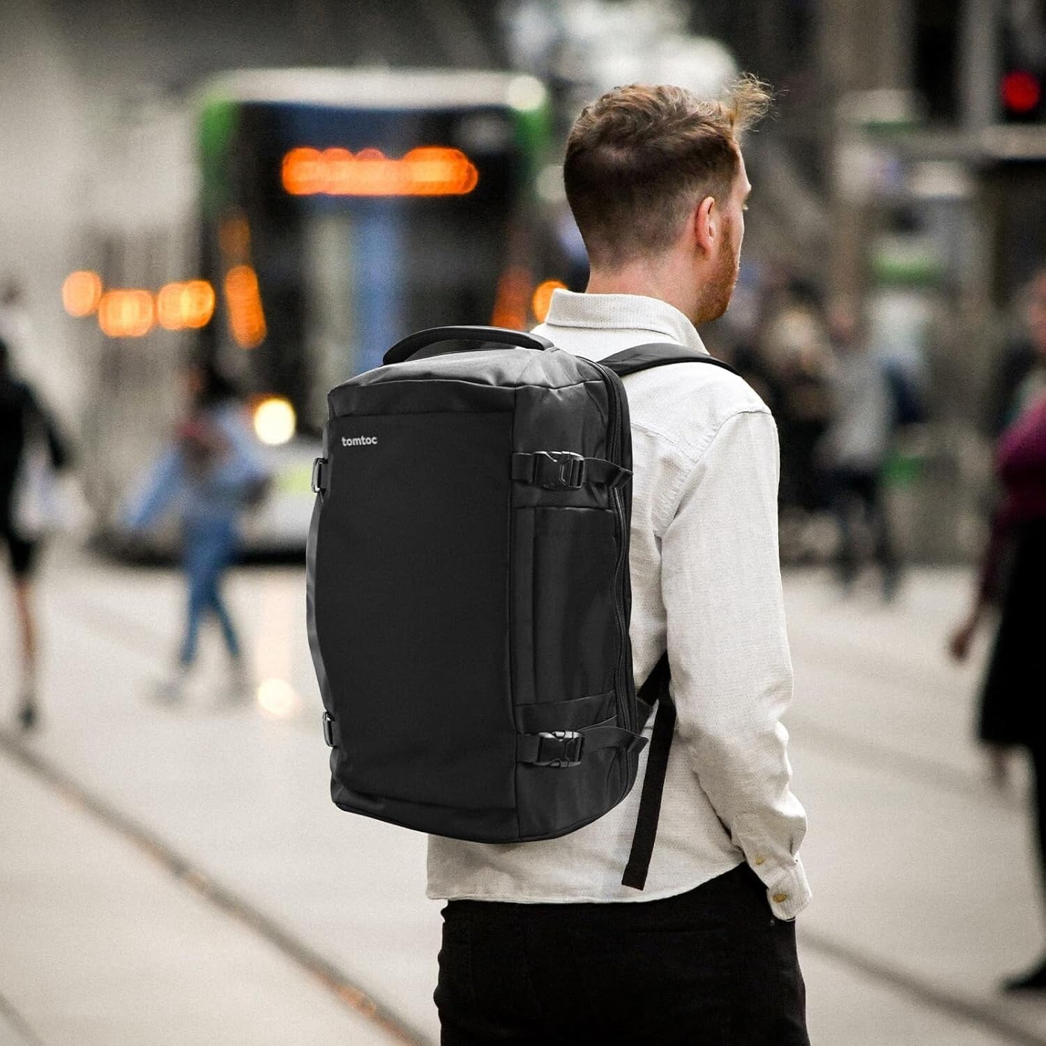 Eco-Friendly 40L Water-Resistant Backpack - Perfect for Travelers & Commuters