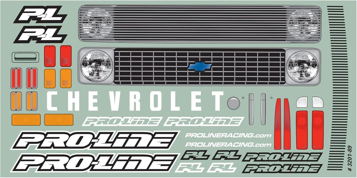 Customizable 1972 Chevy C10 RC Truck Body - Includes Decals & Overspray Film