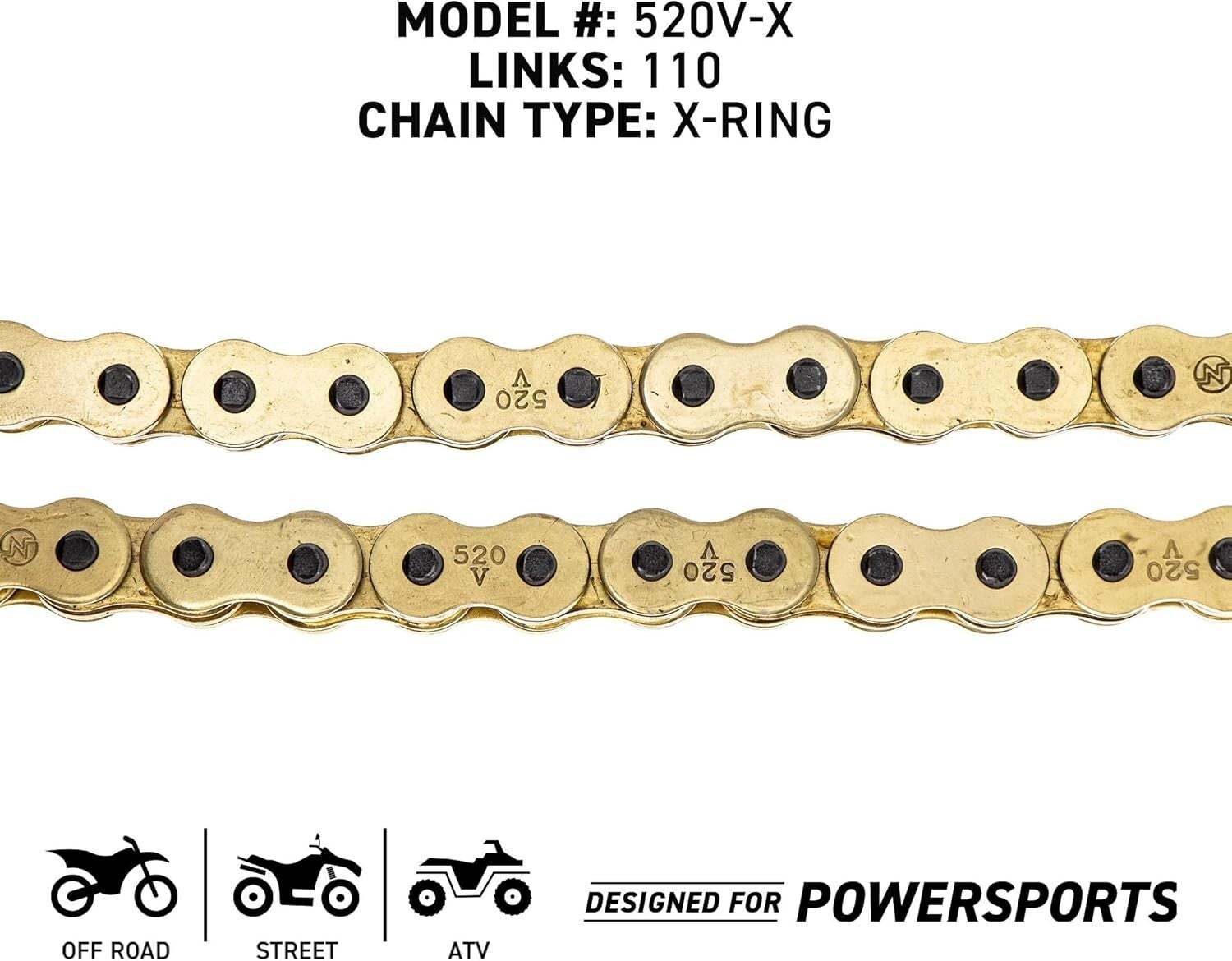 Durable 520 X-Ring Chain 110 Links | Ultimate Tensile Strength for Trail Riders