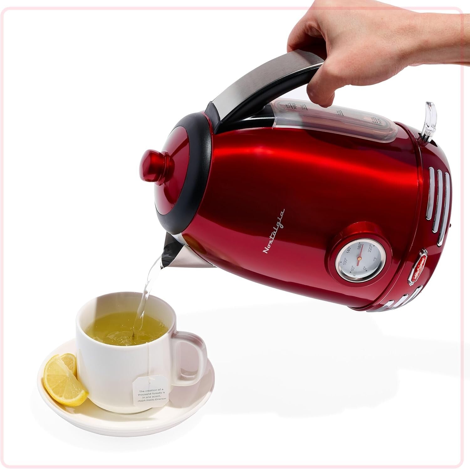 1.7L Retro Electric Water Kettle with 1500W Rapid Boil and Boil-Dry Protection