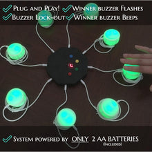 Load image into Gallery viewer, Multicolor LED Trivia Buzzers Set - Perfect for Game Shows and Classroom Quizzes