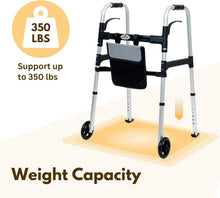 Load image into Gallery viewer, Lightweight Mobility Walker with Glide Skis and Storage Basket - Silver Design