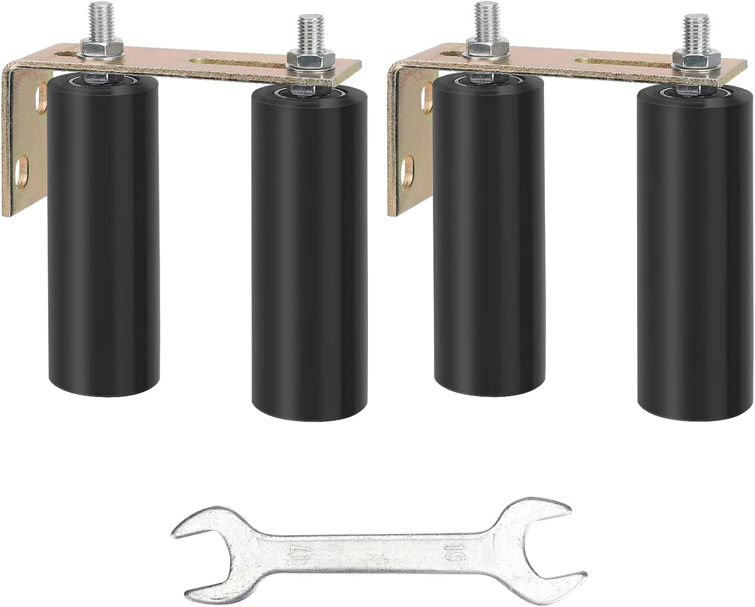 Versatile 2 Pack 6" Sliding Gate Roller Guide with Corrosion-Resistant Brackets