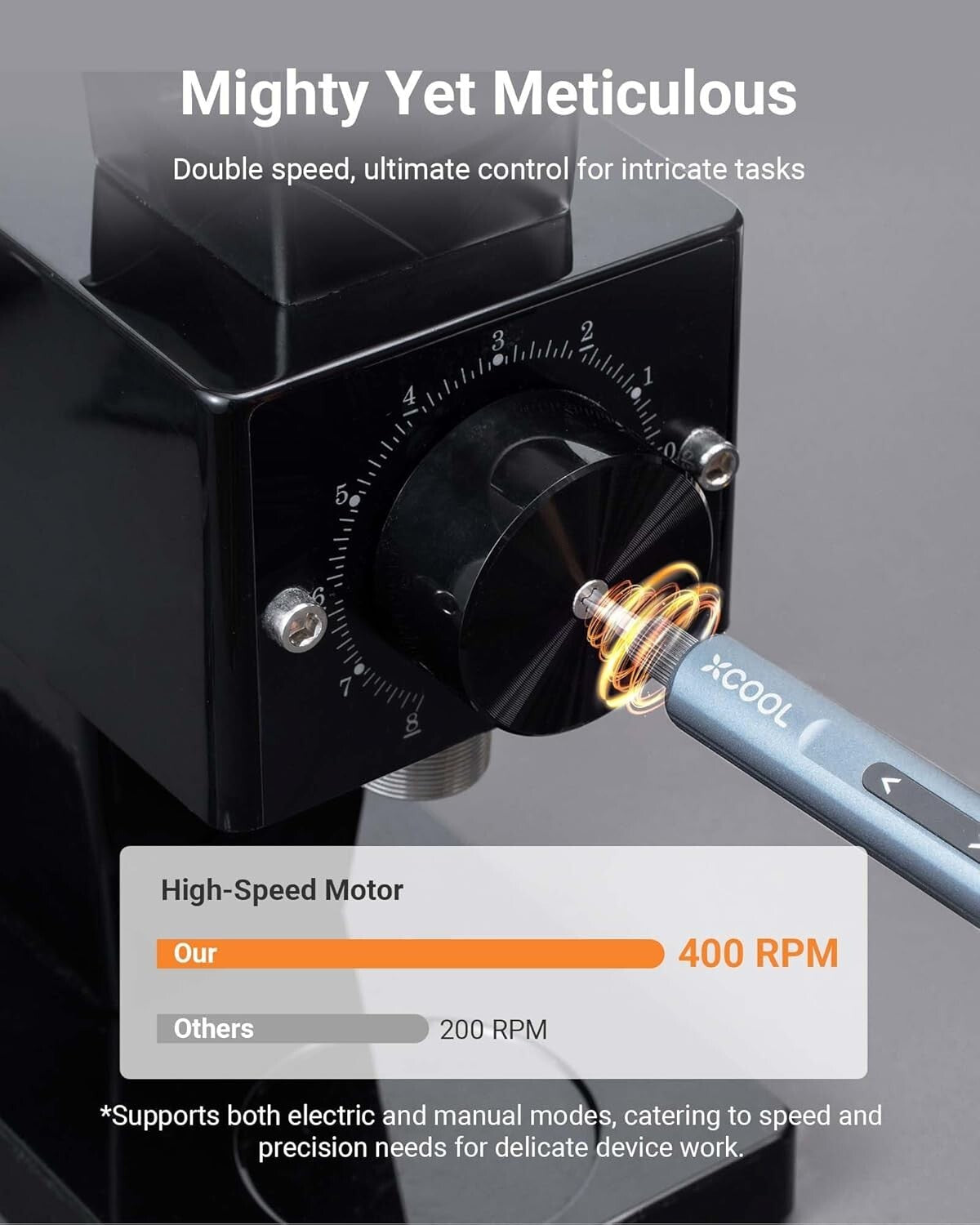 Durable Mini Electric Screwdriver Set - 5 Torque Settings and Pry Bar Included