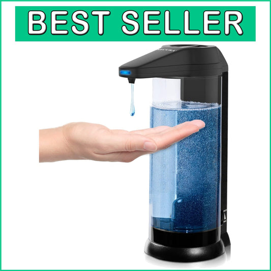 Touchless 17oz Automatic Soap Dispenser – Adjustable Volume Control in Black