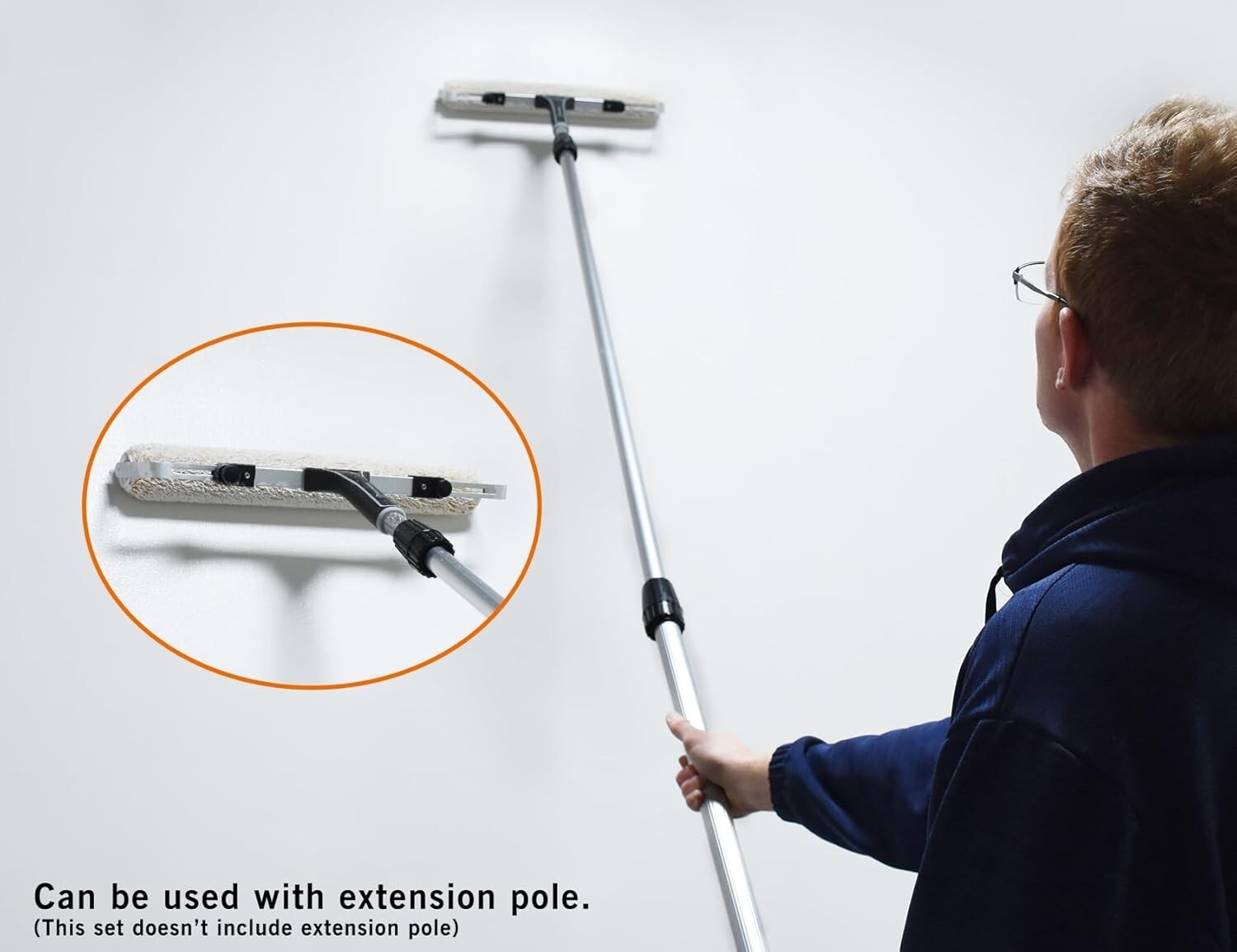 Adjustable 12-18" Paint Roller Set with Tray – Perfect for High Walls & Ceilings