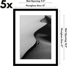 Load image into Gallery viewer, Timeless Black Gallery Frame Set of 5 – 13x17 or 10x14 with Polished Plexiglass