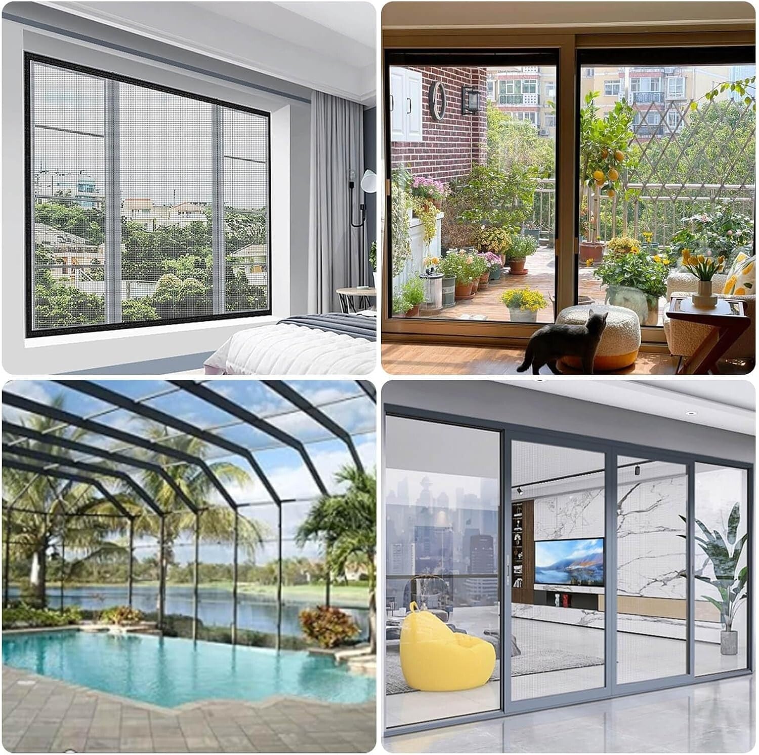 Fiberglass Window Screen Roll 96"x100" - UV Protection & Easy Customization