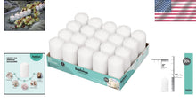 Load image into Gallery viewer, Stylish 20 Count Unscented White Pillar Candle Set - Perfect for Every Season