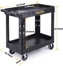Load image into Gallery viewer, Multi-Purpose Utility Cart 34x17 In - Rust &amp; Water Resistant with Locking Wheels