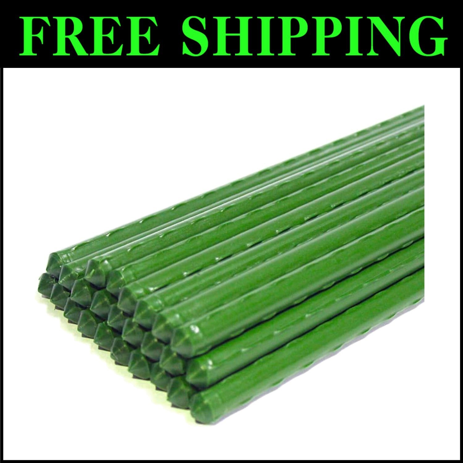 Durable 6ft Tomato Stake Supports - 50 Pack of Weather-Resistant Garden Stakes